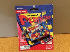 2005 Perfection Game Keychain Basic Fun 548-0 Mini Game Unopened Package picture