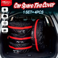 Universal 4Pcs Spare Tire Cover Case Polyester Car Tyre Storage Bags Automobile  picture