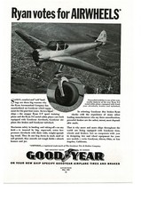 1938 GOODYEAR Airplane Tires on RYAN S-T Sport Training Plane Vintage Print Ad  picture