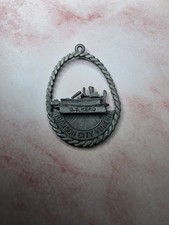Vintage SS Keno Dawson City Yukon Pewter Ornament Charm Sternwheeler Steamer picture