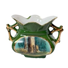 CALIFORNIA  CA Antique BIG TREES Souvenir China GREEN TOOTHPICK TRINKET picture