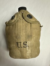 US GI WWII 1942 DATED PARATROOPER CANTEEN WITH COVER AND CUP. picture