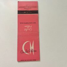 Caribe Hilton San Juan Puerto Rico Vintage Matchbook Cover TMB82-3 picture