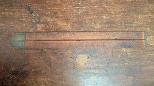 VTG Antique STANLEY SW No. 18 Brass Boxwood Rule Sweetheart Era Ruler 1920-35 picture