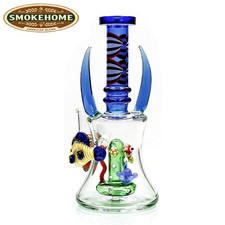 7INCH Glass Bong and Water Pipes Tobacco Smoking Perc Fish Bongs W/ 14mm bowl picture