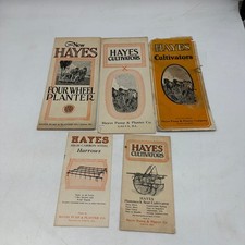 Vintage Hayes Farm Implement Brochure Lot Cultivators Planter Harrow Galva IL picture