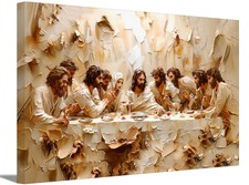 Jesus Last Supper Canvas Wall Art Christian Bible Story Wall Decor Picture Je... picture