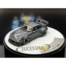 PGM Luxury RWB Porsche 930 Cement Gray Limited Edition 1/64 Die-Cast Model Car - picture