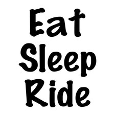 Eat Sleep Ride Motorcycle Decal Sticker Black Die Cut Vinyl picture