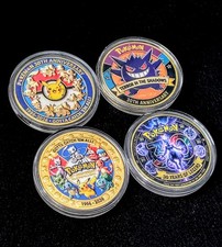 Pokémon 30th Anniversary Commemorative 40mm Metal Coin Set in Capsules picture