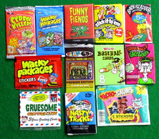 VINTAGE SEALED CARD PACKS LOT OF 12-CEREAL KILLERS-BACK SLAPPER-FUN FIENDS-WACKY picture
