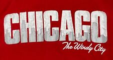 Vintage 2007 Chicago Hoodie Pro Weave MV Sport Windy City Red Sweatshirt Medium picture