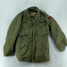 Vtg 60s US Army M-65 Field Jacket Mens Small Regular OG-107 1st Army Patches picture