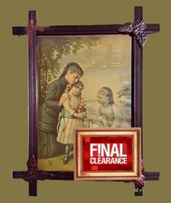 SALE‼️ Antique Victorian Adirondack Frame w/ Corner Leaves 18.5” x 14.5” picture