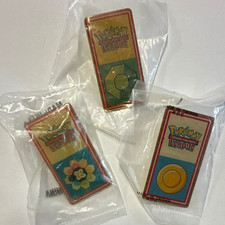 Pokemon Trading Card Game League Pinbacks Set Lot of 3 Pinback Pins picture