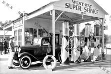 1920's West Way Gas Station 4x6 photo picture