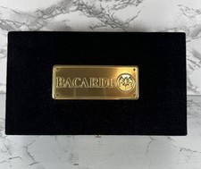 Vintage Bacardi Rum Advertising Double-Six Set 28 Dominoes Spinners Velvet Case picture