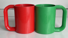 Vintage Massimo Vignelli Heller Maxmug Blue Melamine Mug Lot of 2 Stacking Cups picture