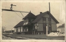 GRAND VALLEY OREGON OR Railroad Train Station Depot Antique RPPC picture