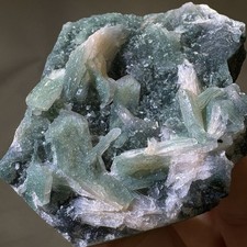 Natura Bi-Color Stilbite Crystal Cluster Raw Mineral India Healing Cleansing picture