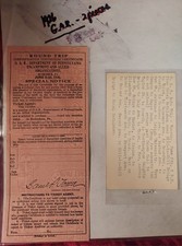 1926 Grand Army of the Republic GAR Pennsylvania Encampment Ticket Auto Tour 2pc picture