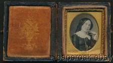 1850's 1/16th Plate Hand-Colored Daguerreotype By Quinby Of A Young Woman picture