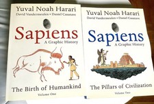 Sapiens: A Graphic History Volume 1 & 2 Lot Set Paperback Yuval Noah Harari picture