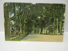 Vintage 1908 Lancaster Mass. Nain Street View 1910s Postcard P17 picture