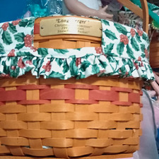 Lot of  7 Longaberger baskets, some with liners and inserts. 4 accessories  picture