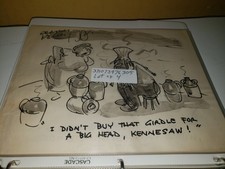 Vtg 1950s-1960s REAMER KELLER Cartoon Comic Archive Orig Art Lot + 1969 Letter picture
