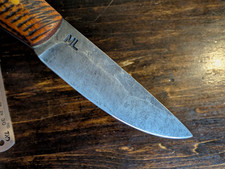 ML Knives Carver Carbon Steel Textured Curly Maple with Sheath picture
