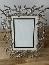 Michael Aram Silver Tone Metal Branch Coral Design Easel-Back Frame Matting picture