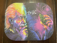 Premium Rolling Tray Ash Tray Magnet Lid Einstein Math 7inx5.5in picture
