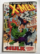 X-Men #66 Mar 1970 Incredible Hulk Last Issue Bronze Age Marvel FN/VF+ (7.0) picture