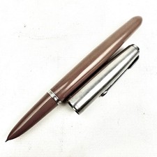Vintage Parker 51 Cocoa Demi Fountain Pen Fine Point 14k Gold Nib (Excellent) picture