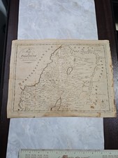 Antique Map of Palestine Travels of Jesus Christ Biblical Holy Land Engraving picture