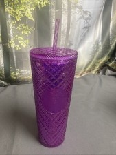 NEW Starbucks 2023 Purple 💜 Taffy Bling Venti Diamond Studded Tumbler 24oz Cup picture