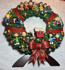 The Danbury Mint Peanuts Lighted Holiday Wreath picture