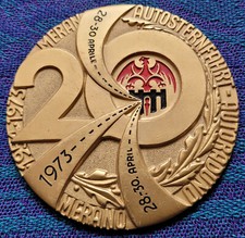 Beautiful RARE Vintage enameled ITALIAN RALLY BADGE 1973, Rally Merano/Italy picture