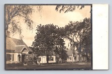 RPPC Unknown Tree Lined Street Houses Postcard picture