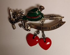 Vintage Heidelberg Germany Tourist Souvenir Alpine Festival Brooch Pin picture
