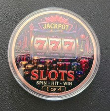 5 oz .999 Copper Round Slots 777 Jackpot Casino Pack Series 1 of 4 Mintage 1000 picture