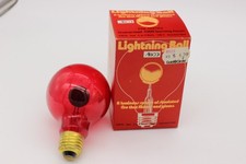ABCO Vintage 1970’s Lightning Ball Flickering Red Light Bulb With Box A picture