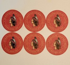 6 LEINENKUGEL'S BEER COASTERS UNUSED WITH LEINIE'S MAIDEN FROM CHIPPEWA FALLS, W picture