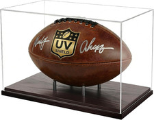 Football Display Case, 93.8% UV Protection Clear Acrylic Box picture