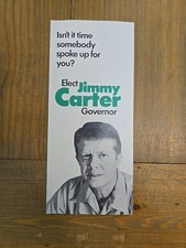 VINTAGE 1970 ELECT JIMMY CARTER GOVERNOR CAMPAIGN BROCHURE TRI-FOLD PAMPHLET picture