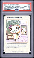 2025 Louis Vuitton X Murakami Trading Cards LV Louis Vuitton Panda #005 PSA 10 picture