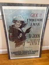 HUGE LOT 48X VINTAGE NAVY RECUITING POSTERS 1974 W ORIGINAL PACKAGING 38X24 picture