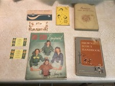 1951 GIRL SCOUT EQUIPMENT CATALOG Senior 1952 Song Sing Scout Cards 8 Book Lot picture