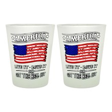 America Live it, Love it - Funny Shot Glasses (Set of 2) picture